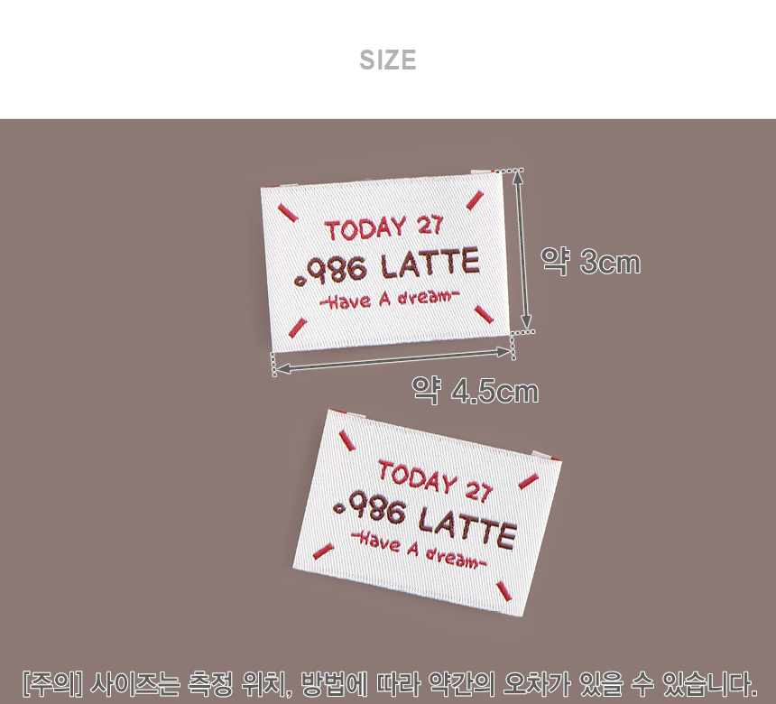 �� 986 LATTE ������ �Ƿ��� LABEL ��ǰ�̹���