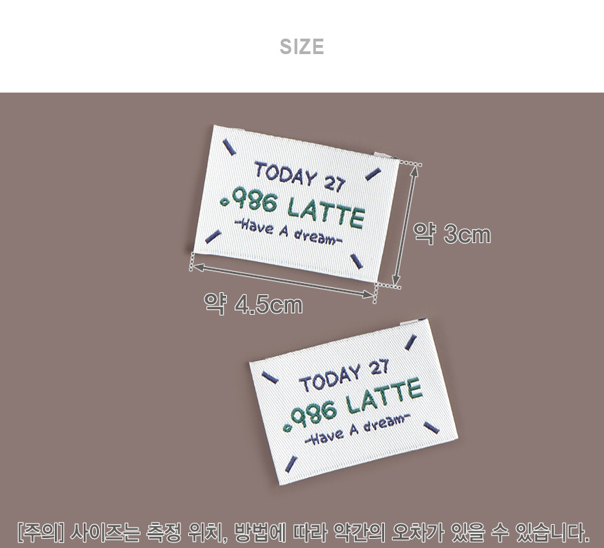 �� 986 LATTE ������ �Ƿ��� LABEL ��ǰ�̹���